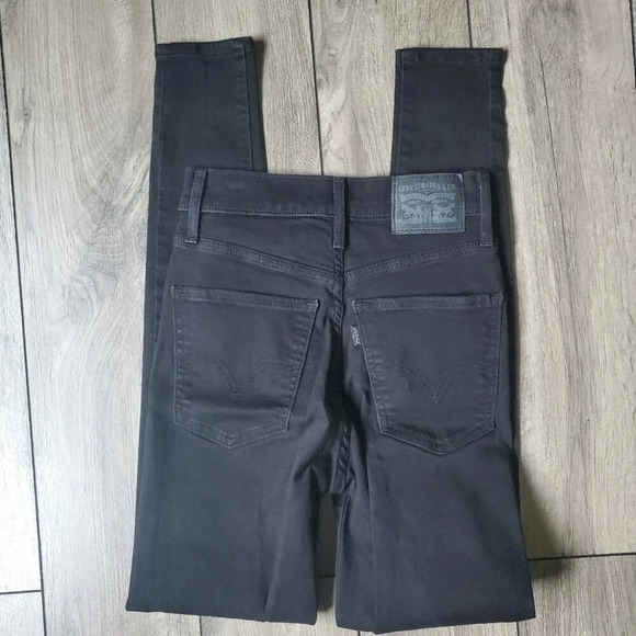 LEVIS | NWOT Mile High Super Skinny Black Denim Jeans (Size 25) - Picture 6 of 7